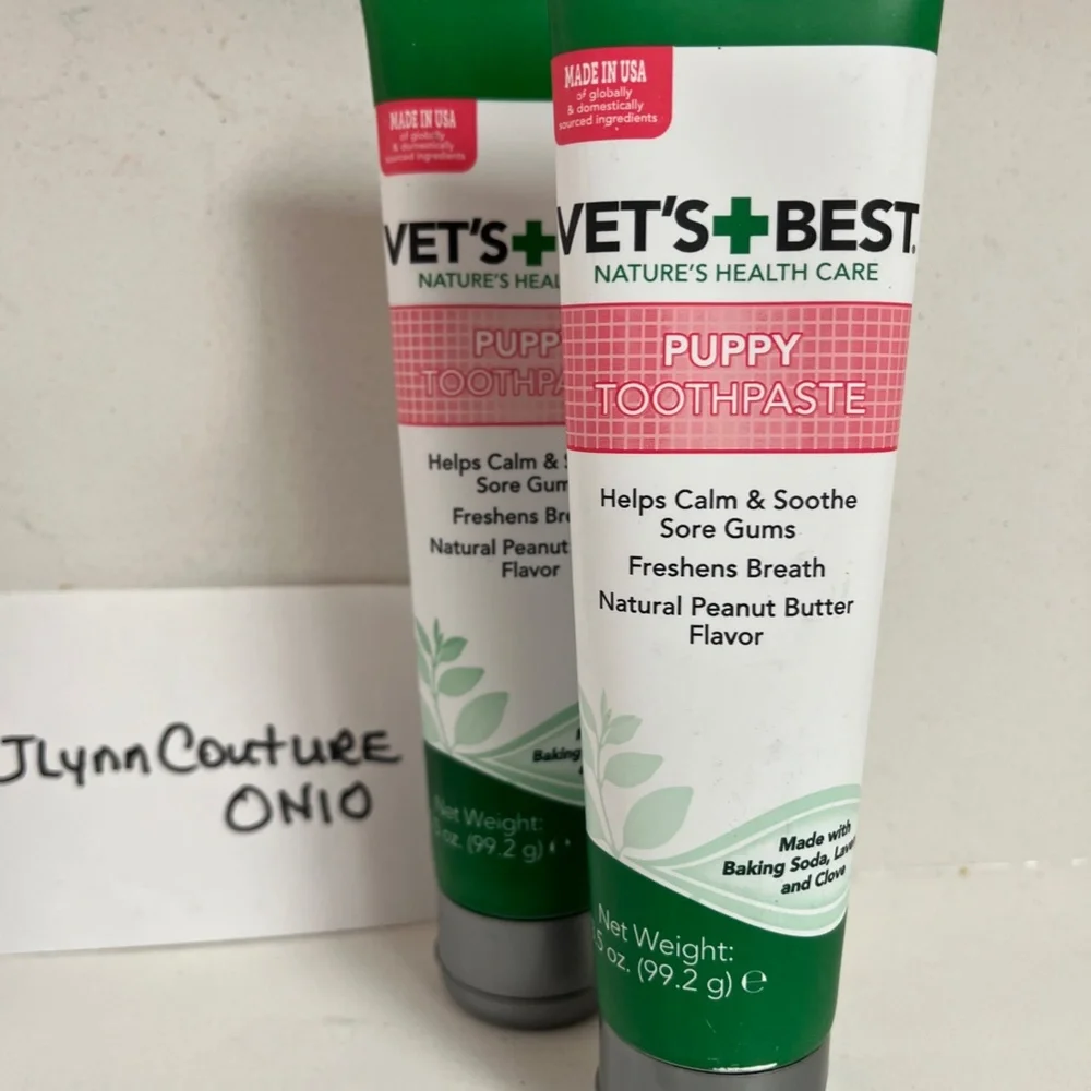 Vet's Best Dog Toothbrush & Toothpaste Kit - Dog Teeth Cleaning 3.5oz PB flavor